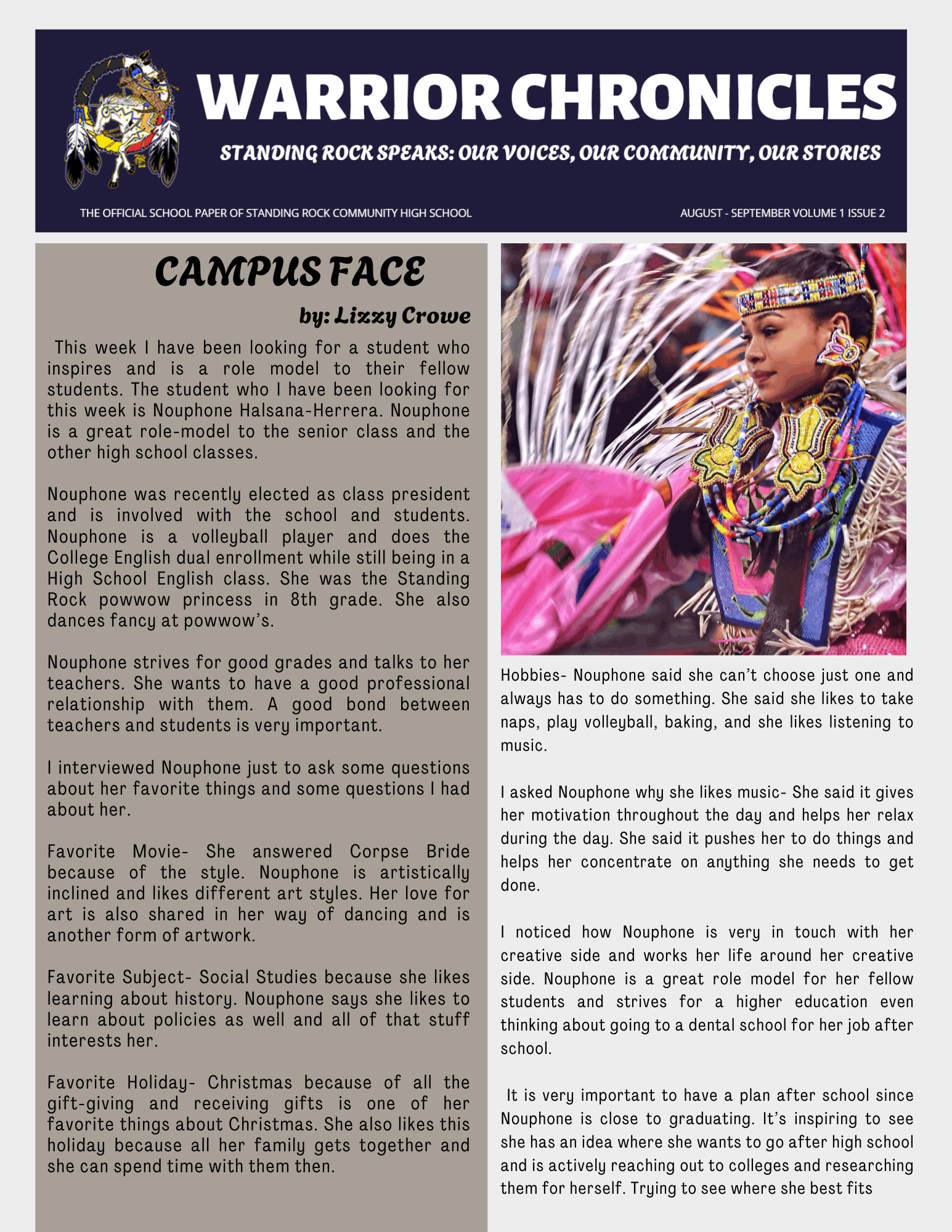 Warrior Chronicles September Volume 1 Issue 2 pg 1